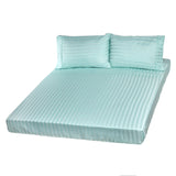 Royal Comfort 1200TC Soft Sateen Damask Stripe Cotton Blend Sheet Pillowcase Set - Queen - Mist