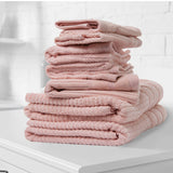 Royal Comfort Eden Egyptian Cotton 600GSM 8 Piece Luxury Bath Towels Set 8 Piece Blush
