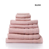 Royal Comfort Eden Egyptian Cotton 600GSM 8 Piece Luxury Bath Towels Set 8 Piece Blush