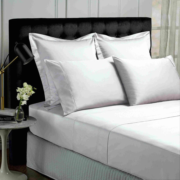 Park Avenue 500TC Soft Natural Bamboo Cotton Sheet Set Breathable Bedding - King - White