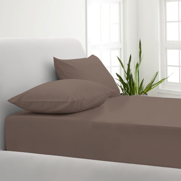 Park Avenue 1000TC Cotton Blend Sheet & Pillowcases Set Hotel Quality Bedding - Single - Pewter