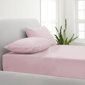 Park Avenue 1000TC Cotton Blend Sheet & Pillowcases Set Hotel Quality Bedding - Double - Blush