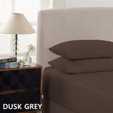 Royal Comfort 1500 Thread Count Cotton Rich Sheet Set 3 Piece Ultra Soft Bedding - Queen - Dusk Grey