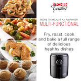 Air Fryer Healthy Food No Oil Cooking Recipe 3.4L Capacity Black 3.4 Litre Black-Kitchen Couture