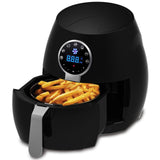 Kitchen Couture Black 5L Digital Air Fryer Low Fat Fast Cooking LCD Touch Screen 5 Litre Black