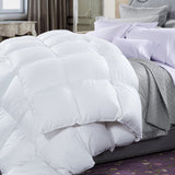 50% Duck Feather & 50% Duck Down Quilt 500GSM + Duck Pillows Twin Pack Combo - Single - White