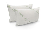 Royal Comfort Bamboo Blend Sheet Set 1000TC and Bamboo Pillows 2 Pack Ultra Soft - Queen - White