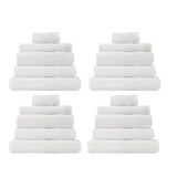 Royal Comfort 20 Piece Cotton Bamboo Towels Bundle Set 450GSM Luxurious Absorbent - White