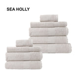 Royal Comfort 9 Piece Cotton Bamboo Towels Bundle Set 450GSM Luxurious Absorbent - Sea Holly