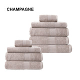 Royal Comfort 9 Piece Cotton Bamboo Towels Bundle Set 450GSM Luxurious Absorbent - Champagne