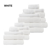 Royal Comfort 18 Piece Cotton Bamboo Towels Bundle Set 450GSM Luxurious Absorbent - White
