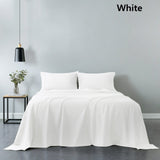 Royal Comfort 100% Cotton Vintage Sheet Set And 2 Duck Feather Down Pillows Set - Single - White