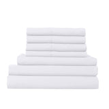 1500 Thread Count 6 Piece Combo And 2 Pack Duck Feather Down Pillows Bedding Set - King - White