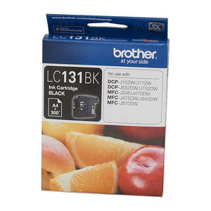 Brother LC-131BK Black Ink Cartridge - DCP-J152W/J172W/J552DW/J752DW/MFC-J245/J470DW/J475DW/J650DW/J870DW - up to 300 pages