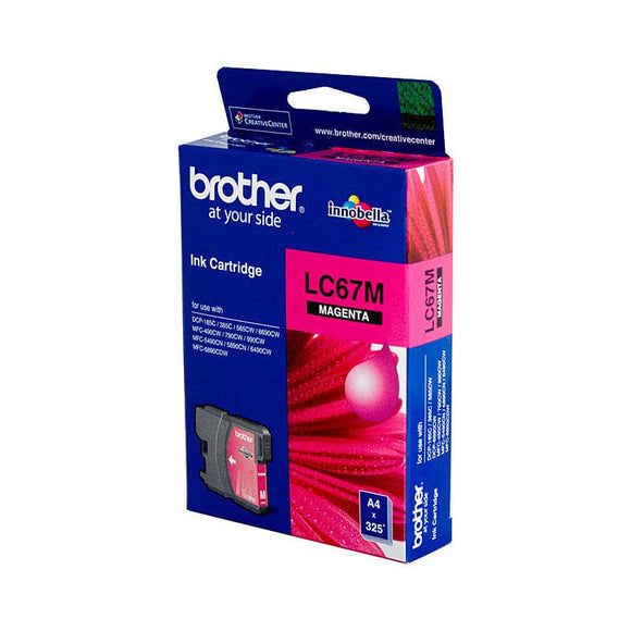 Brother LC-67M Magenta Ink Cartridge - to suit DCP-385C/395CN/585CW/6690CW/J715W, MFC-490CW/5490CN/5890CN/6490CW/6890CDW/790CW/795CW/990CW- up to 325 pages
