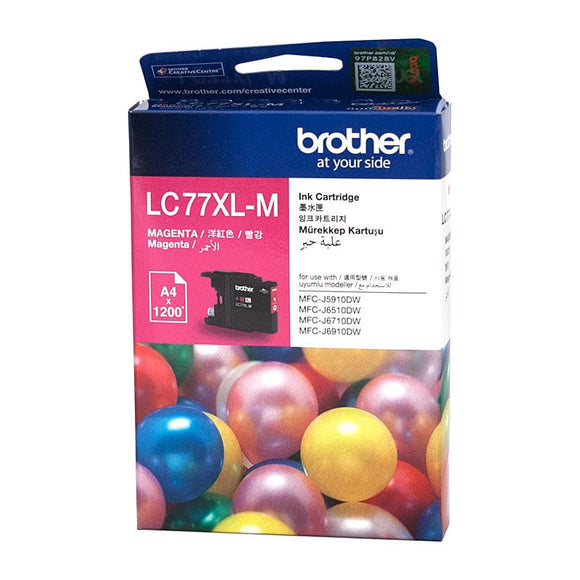 Brother LC-77XLM Magenta Super High Yield Ink Cartridge - MFC-J6510DW/J6710DW/J6910DW/J5910DW - up to 1200 pages
