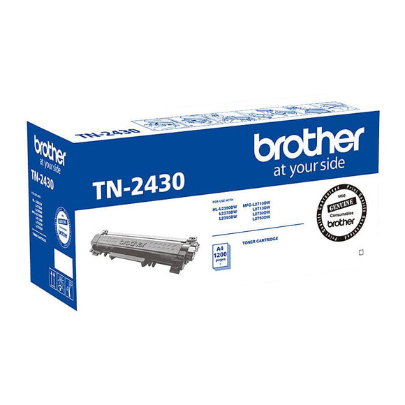BROTHER TN-2430 Mono Laser Toner - Standard, HL-L2350DW/L2375DW/2395DW/MFC-L2710DW/2713DW/2730DW/2750DW up to 1,200 pages