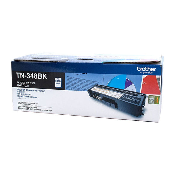 Brother TN-348BK Colour Laser Toner - Super High Yield Black-HL- 4150CDN/4570CDW, DCP-9055CDN, MFC-9460CDN/9970CDW - 6000 pages