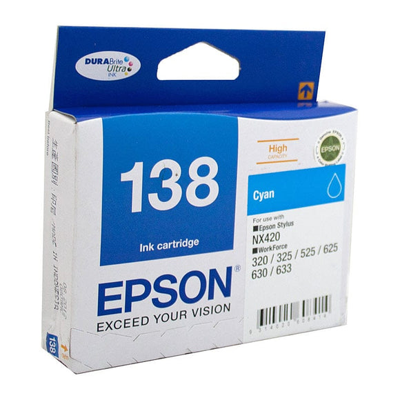 EPSON 138 High Cap Cyan Ink Suit Cartridge NX420,320,325,525,625,630