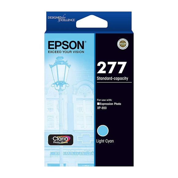 EPSON 277 Light Cyan Ink Cartridge, Std Capacity Ink, Claria Photo HD