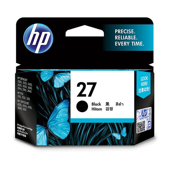 HP #27 Black Ink Cartridge C8727AA