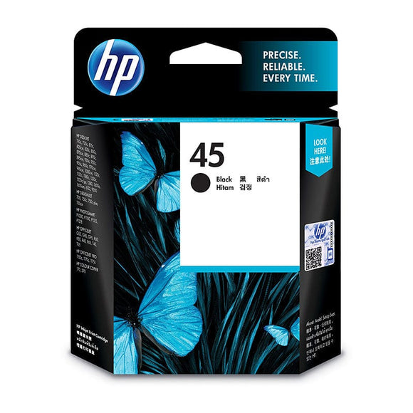 HP #45 Black Ink Cartridge 51645AA