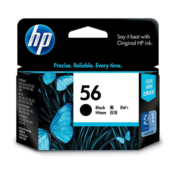 HP #56 Black Ink Cartridge C6656AA