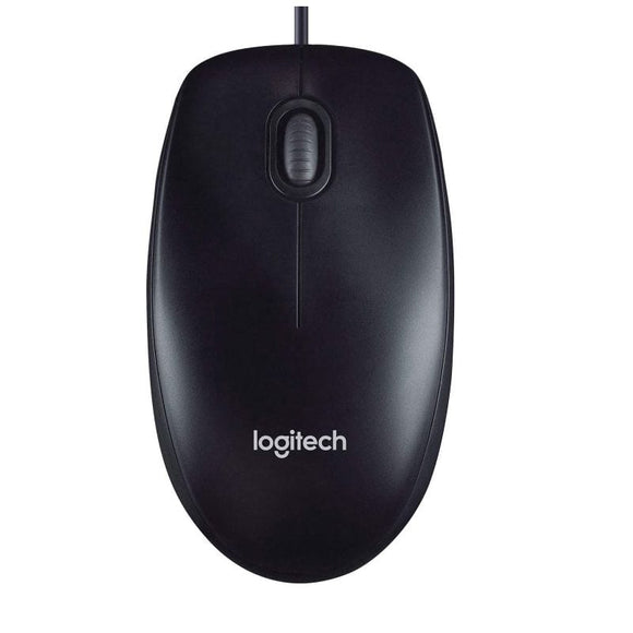 Logitech M90 USB Wired Optical Mouse 1000 DPI for PC Laptop Mac Full Size Comfort smooth mover(L)