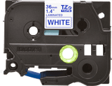 Genuine Brother TZe-263 Labelling Tape Cassette  Blue on White, 36mm wide, 8m long Compatible with a wide range of Brothers P-touch printers