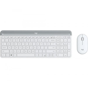 LOGITECH MK470 Slim Wireless Keyboard Mouse Combo Nano Receiver 1 Yr (L) --White