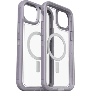 OTTERBOX Apple iPhone 14 Plus Defender Series XT Clear Case with MagSafe - Lavender Sky (Purple) (77-90067), 5x Military Standard Drop Protection