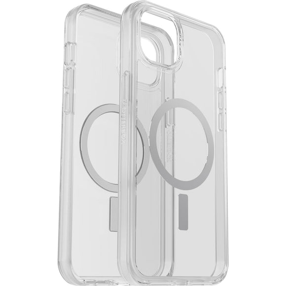 OTTERBOX Apple iPhone 14 Plus Symmetry Series+ Clear Antimicrobial Case for MagSafe - Clear (77-89170), 3X Military Standard Drop Protection