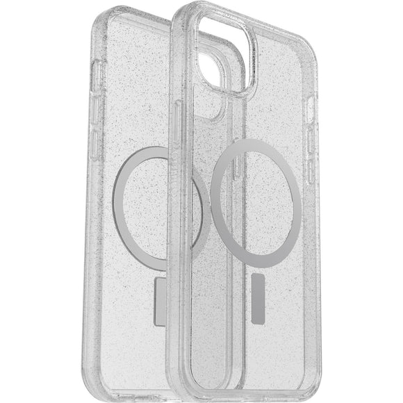 OTTERBOX Apple iPhone 14 Plus Symmetry Series+ Clear Antimicrobial Case for MagSafe - Stardust (Clear Glitter) (77-89192)