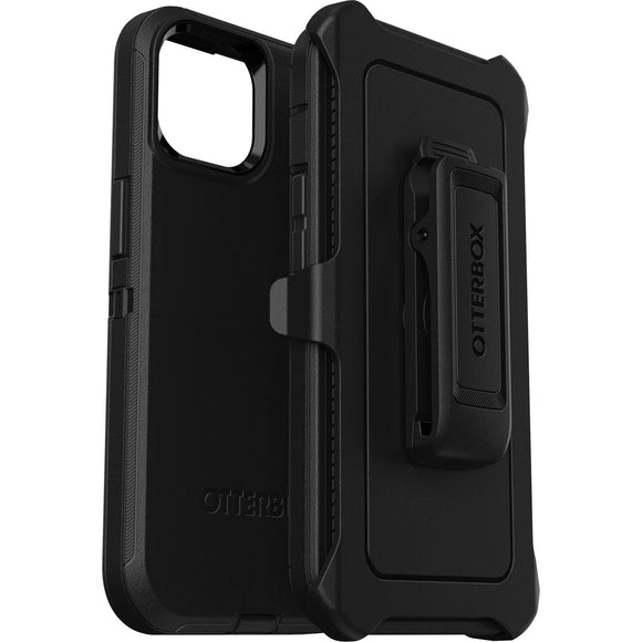 OTTERBOX Apple iPhone 14 / iPhone 13 Defender Series Case - Black (77-88373), 4X Military Standard Drop Protection, Multi-Layer Protection