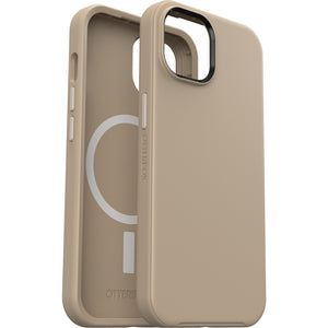 OTTERBOX Apple iPhone 14 / iPhone 13 Symmetry Series+ Antimicrobial Case for MagSafe - Don't Even Chai (Brown) (77-90738), Ultra-Sleek Design