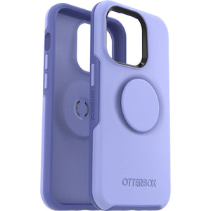 OTTERBOX Apple iPhone 14 Pro Otter + Pop Symmetry Series Antimicrobial Case - Periwink (Purple) (77-88760), Durable Protection, Swappable PopTop