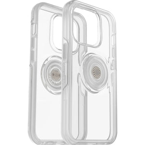 OTTERBOX Apple iPhone 14 Pro Otter + Pop Symmetry Series Clear Case - Clear Pop (77-88796), 3X Military Standard Drop Protection