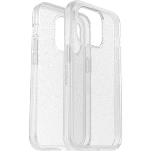 OTTERBOX Apple iPhone 14 Pro Symmetry Series Clear Antimicrobial Case - Stardust (Clear Glitter) (77-88635), 3X Military Standard Drop Protection