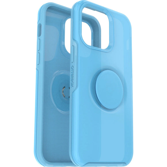 OTTERBOX Apple iPhone 14 Pro Max Otter + Pop Symmetry Series Case - You Cyan This? (Blue) (77-88820), 3X Military Standard Drop Protection
