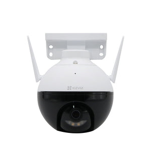 EZIVIZ C8C, Outdoor Pan/Tilt Camera, AI-Powered Person Detection, Color Night Vision, Active Defense, IP65 Dust and Water Protection, Audio Pick-up