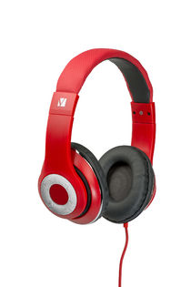 VERBATIM Over-Ear Stereo Headset - Red Headphones - Ideal for Office, Education, Business, SME, Suitable for PC, Laptop, Desktop
