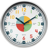 Telling Time Analogue Silent Wall Clock (Standard). Perfect Educational Tool for Homeschool, Classroom