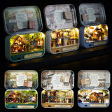 Box Theatre Doll House Furniture Miniature, 1:24 Dollhouse Kit for Kids (Happy Corner)