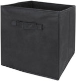 Pack of 6 Foldable Fabric Storage Cube (Black)