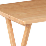 Natural Wood Folding TV Tray & Snack Table