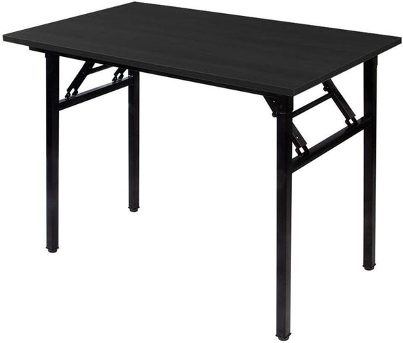 Sturdy and Heavy Duty Foldable Office Computer Desk (Black, 100cm)