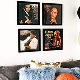 Crosley LP Vinyl Record Wall Display Wood Frame - Black