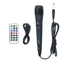 Karaoke Bluetooth Party Speaker LED Lights Wired Microphone Precision Audio Dual 6.5" Portable AO6605