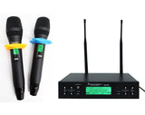 Wireless Microphone System Dual XLR Out MIC24 Twin Channel Professional