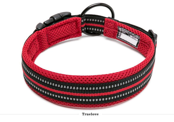 Heavy Duty Reflective Collar Red L